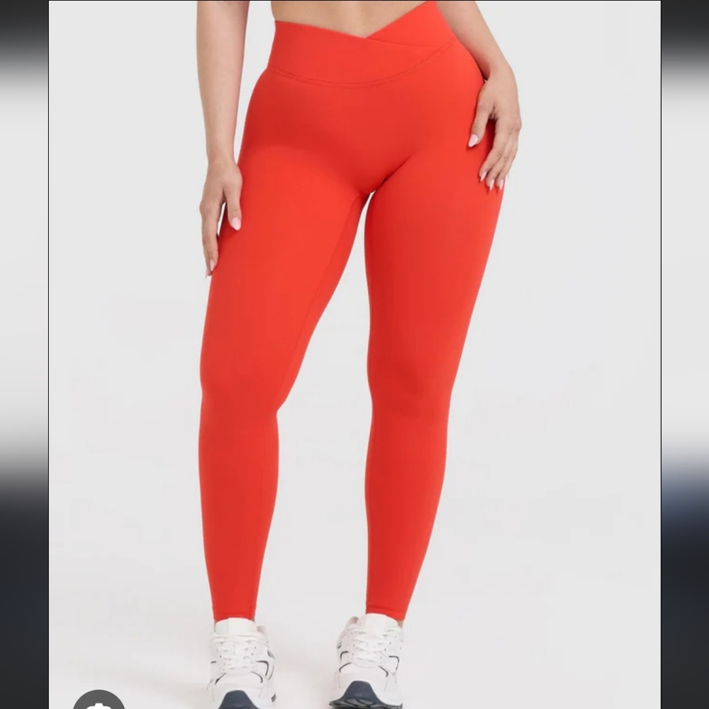 Unified Wrap Leggings in Charged Orange